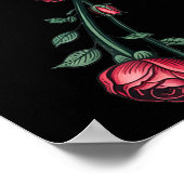 7 Floral 67 Rose Valentines Day Funny Love Matchin Poster (Ecke)