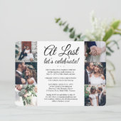 7 Foto bei der Hochzeit der letzten Ehe Einladung (Stehend Vorderseite)