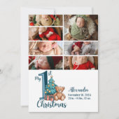 7 Foto Blue Teddy Baby 1. Weihnachten (Vorderseite)