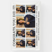 7 Foto Collage Abschluss Glückwunsch Grad 2023 Banner (Vertikal)