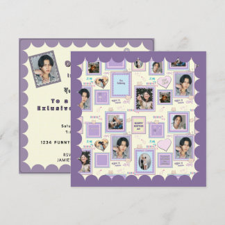 7 Foto-Collage Cute Kawaii korean k-pop hallyu Einladung
