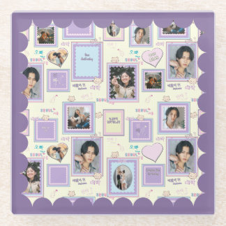 7 Foto-Collage Cute Kawaii korean k-pop hallyu Glasuntersetzer