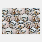 7 Foto Collage - Funkes Hexagon-Muster Geschenkpapier Set (Vorderseite 3)