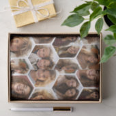 7 Foto Collage - Funkes Hexagon Muster Wrapping P Seidenpapier (Geschenk)