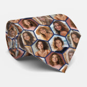 7 Foto Collage - Funkes Honeycomb-Muster - blau Krawatte (Gerollt)