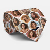 7 Foto Collage - Funkes Wabenmuster - weiß Krawatte (Gerollt)