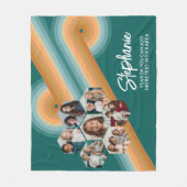 7 Foto Collage funkionierte Hexagon Muster Sonnenu Fleecedecke (Vorderseite)