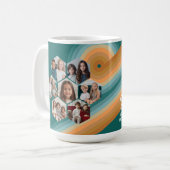 7 Foto Collage funkionierte Hexagon Muster Sonnenu Kaffeetasse (Vorderseite Links)