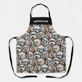 7 Foto Collage - funky hexagon Muster weißer Text Schürze (Vorderseite)