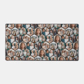 7 Foto Collage - funky hexagon pattern - schwarz Schreibtischunterlage (Vorderseite)