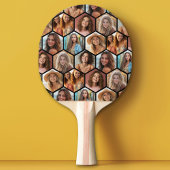 7 Foto Collage - Funky Honeycomb pattern Tischtennis Schläger