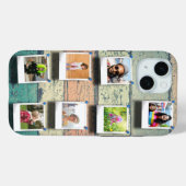 7-Foto-Collage iPhone 15 Personalisierte Robust Case-Mate iPhone Hülle (Rückseite (Horizontal))