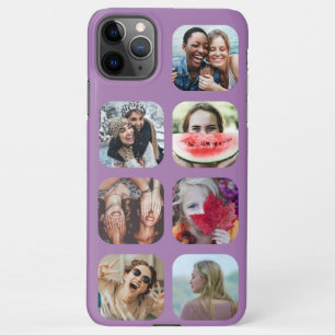 7 Foto Collage Lila Square Template iPhone Case iPhone 11Pro Max Hülle