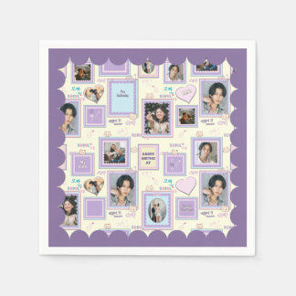 7 Foto-Collage süße Kawaii koreanische k-pop Hally Serviette