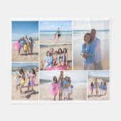 7-Foto-Collage-Vorlage personalisiert Fleecedecke (Vorderseite (Horizontal))