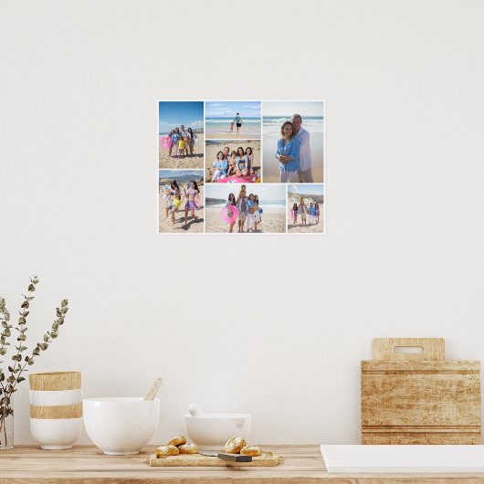 7-Foto-Collage-Vorlage personalisiert Poster (Küche)