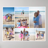 7-Foto-Collage-Vorlage personalisiert Poster (Vorne)
