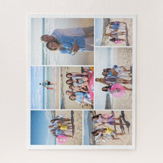 7-Foto-Collage-Vorlage personalisiert Puzzle (Vertikal)