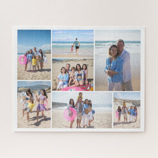7-Foto-Collage-Vorlage personalisiert Puzzle (Horizontal)