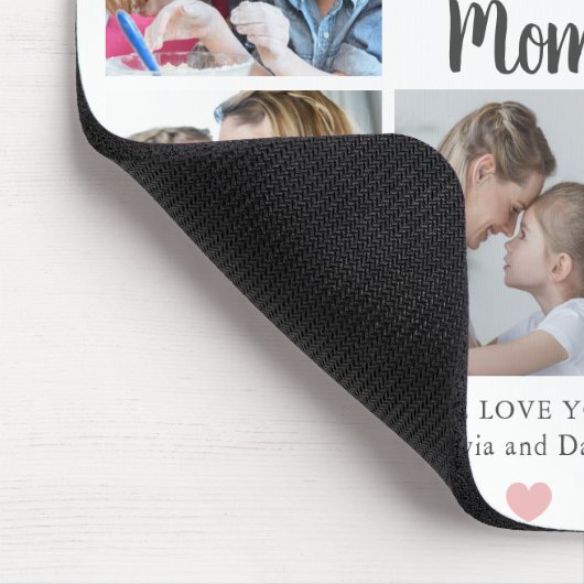 7 Foto Collage World's GRÖSSTE MAMA Grüne Mousepad (Ecke)