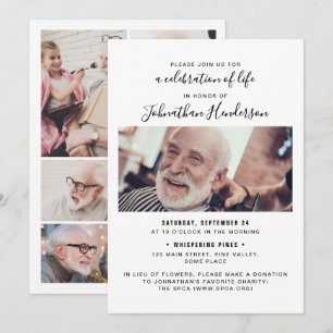 7-Foto-Feier des Lebens/Begräbnis/Gedenkfeier Einladung