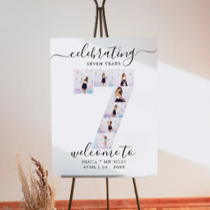 7 Foto Geburtstag Begrüßungszeichen, Er oder sie Poster