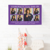 7 Foto Glückwunsch Graduate 2023 Lila Abschluss Banner (Insitu)