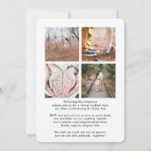 7 Foto Online Virtual Wedding Zeremonie Elegante Einladung (Rückseite)