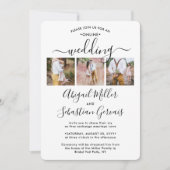 7 Foto Online Virtual Wedding Zeremonie Elegante Einladung (Vorderseite)