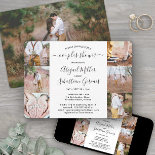 7 Foto-Paar Brautparty Chic Moderne Schriftart Einladung