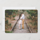 7 Foto Paare Brautparty Chic Moderne Schrift Einladung (Rückseite)