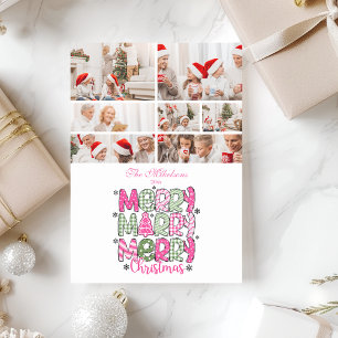 7 Foto Pink Grün Frohe Weihnachten Feiertag