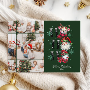 7 Foto Retro Gingham Santa & Friends Weihnachten
