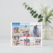 7-Foto-Sammelvorlage personalisierte Karte (Stehend Vorderseite)
