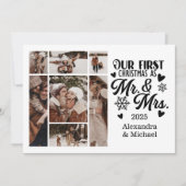 7 Foto Schneeflocken Weihnachten Mr. und Mrs. (Vorderseite)