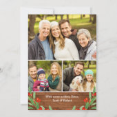 7 FOTO Weihnachten Rustikales Braun Holz Gruß (Rückseite)