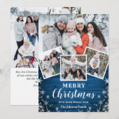 7 FOTO Weihnachten Rustikales Holz Gruß (Vorne/Hinten)