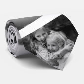 7 Foto Weiße Streifen Krawatte Schwarz-Weiß-Vorlag (Gerollt)