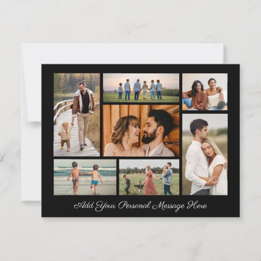 7 FotoCollage Ihre eigene Grußkarte hinzufügen Karte (Vorderseite)