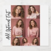 7 FotoCollage - Modernes Minimales Weiß Bierflaschenetikett (Einzelnes Label)