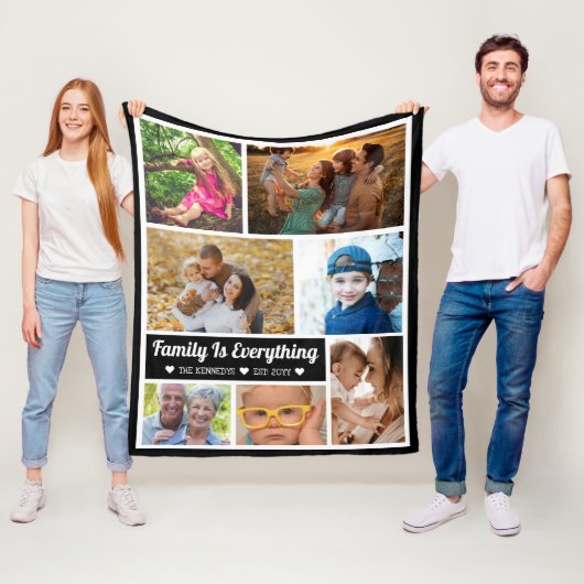 7 Fotokollektion Familie ist alles Angebot Fleecedecke (Beispiel)
