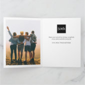 7 Fotos Collage Friends Familienname Geburtstag Karte (Innenseite)