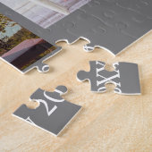 7 Fotos der Familie, Name & Jahr der DIY, grau Puzzle (Seite)