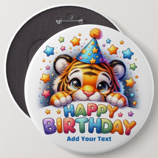 #7 Fügen Sie Ihren Text hinzu /Alles Gute zum Gebu Button (Vorne & Hinten)