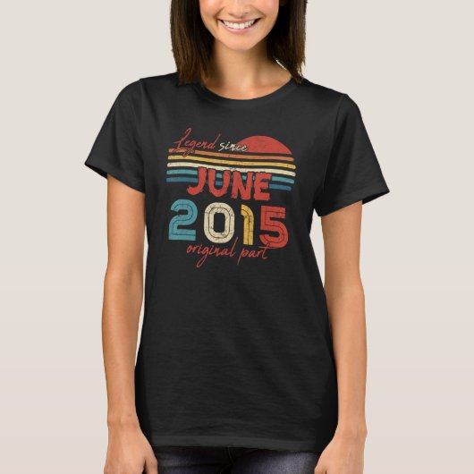 7 Geburtsdatum seit Juni 2015 Original Teil T-Shirt (Vorderseite)