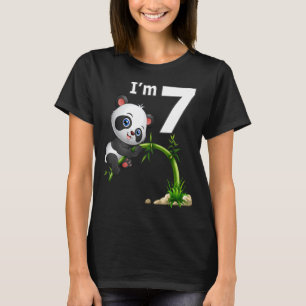 7. Geburtstag 7 Jahre Altes Party Tier Panda 2 T-Shirt