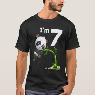 7. Geburtstag 7 Jahre Altes Party Tier Panda 2 T-Shirt