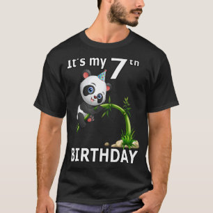 7. Geburtstag 7 Jahre altes Party Tier Panda 5 T-Shirt