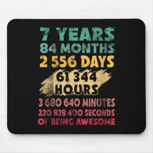 7. Geburtstag 7 Jahre Phantastisch Mousepad (Vorne)