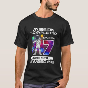 7. Geburtstag Astronautenraum 7 Jahre alter Tag T-Shirt